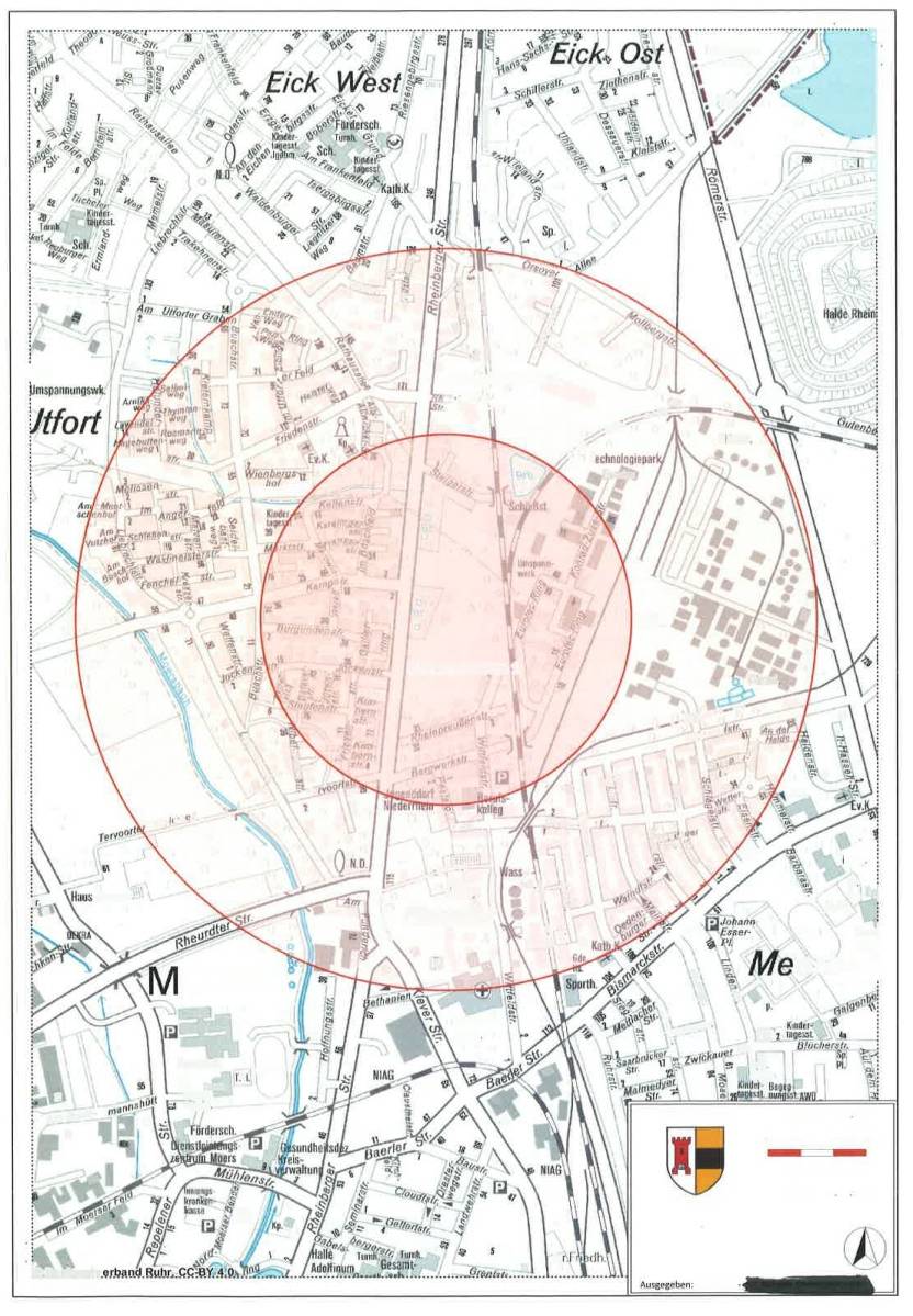 Erneut Bombenfund in Moers-Utfort