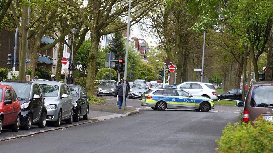 Absperrungen am Grünen Dyk nach dem...