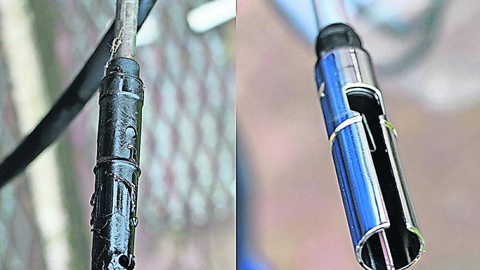  Alt und neu im Vergleich: Während der Grenzwertgeber alter Bauart zwei Bohrungen in der Schutzhülse hat, ist beim neueren Modell ein Schlitz eingearbeitet, der weniger verschmutzungsanfällig ist. 