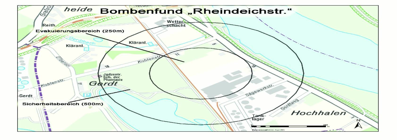 Hier wurde die Bombe gefunden.