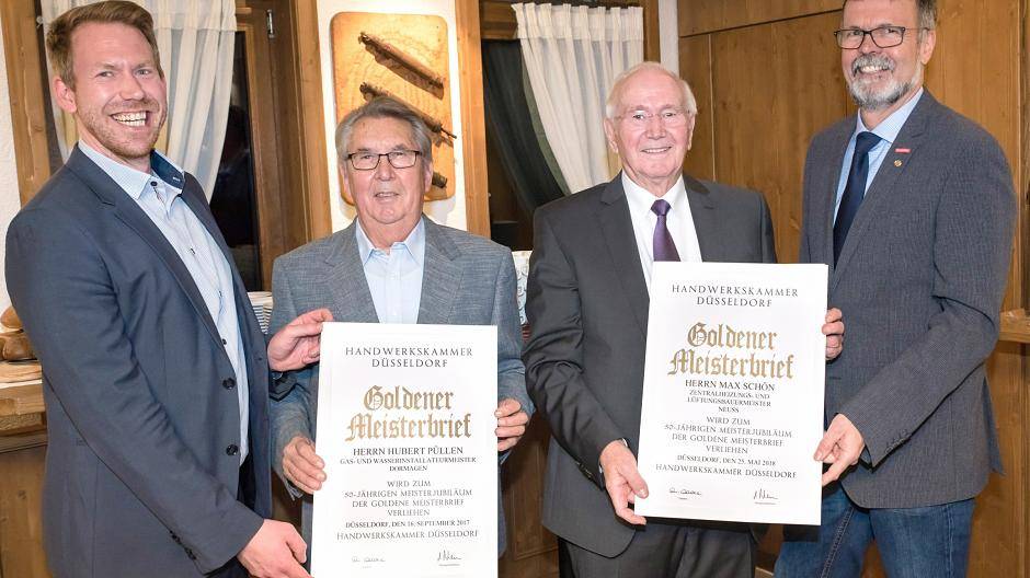 Urkundenregen für erfolgreiche Handwerker