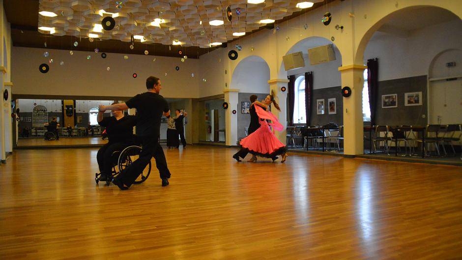 Dank guter Raumdisziplin klappt das Training mit "Fußgängern"...