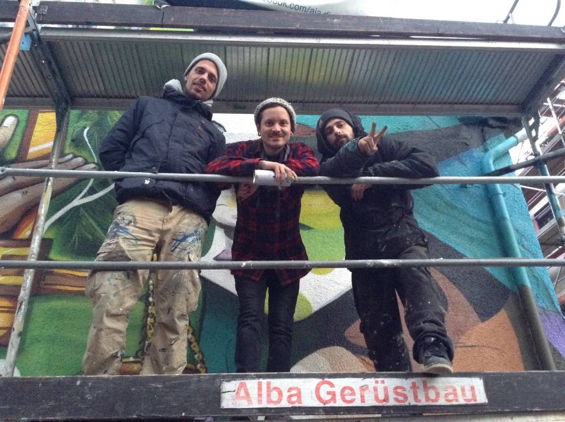 Die Künstler: Julian Schimanski, Marcos Reych und Tim Blankenstein.