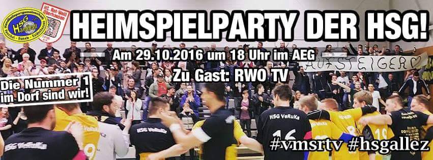 HSG Ve/Ru/Ka empfängt RWO in der Sporthalle am AEG: Handball-Kracher in Rumeln