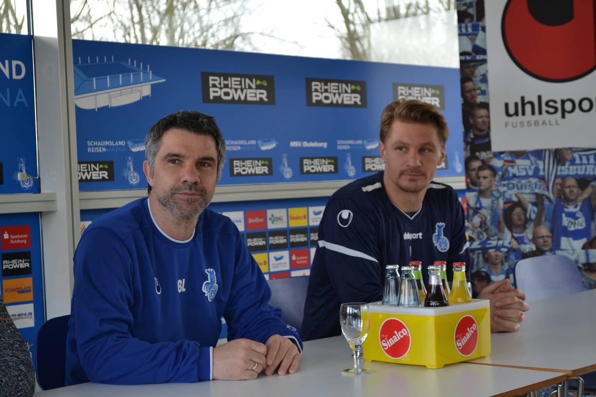  Gino Lettieri und Michael Ratajczak bei der Pressekonferenz vor dem Osnabrück-Spiel 