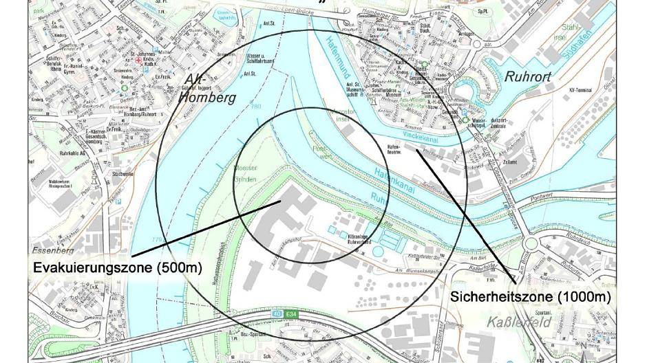  Evakuierungs- und Sicherheitszone  