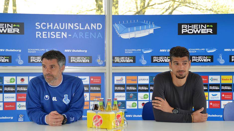  Sie schauen von Spiel zu Spiel, bis zum Schluss: MSV-Coach Gino Lettieri und Defensivspezialist Enis Hajri.  