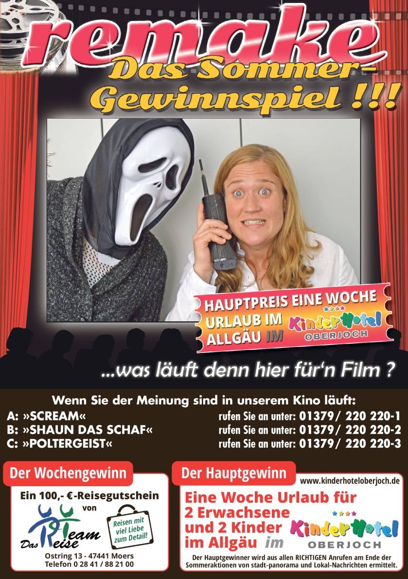 Unser großes Sommergewinnspiel geht in die nächste Runde/Reise ins Kinderhotel Oberjoch zu gewinnen: Wer erkennt den Film?