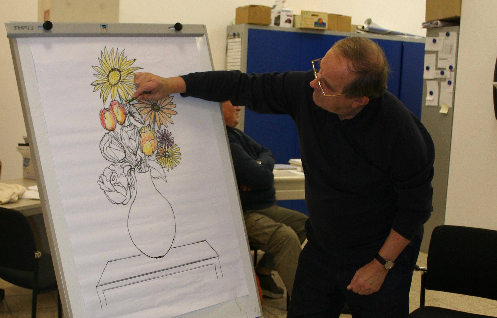  Helmut Mank malt mit Leidenschaft und will die Freude an der Kunst mit anderen Menschen teilen.  