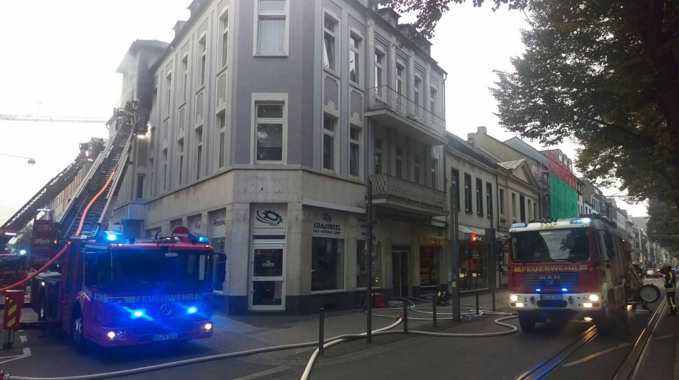 Brand auf dem Ostwall