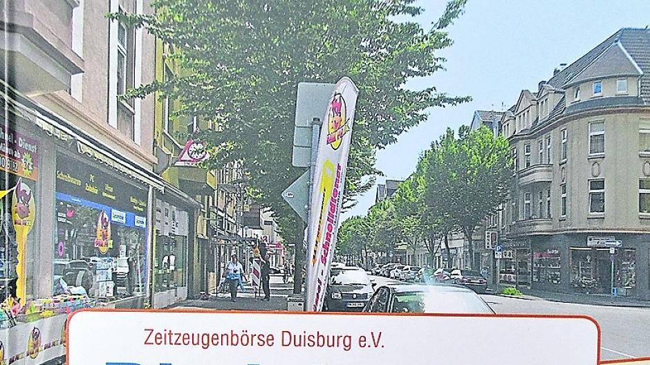  Den Buchdeckel ziert ein Bildvergleich der Friedrich-Alfred-Straße in Rheinhausen früher und heute. Cover-Repro: TV 