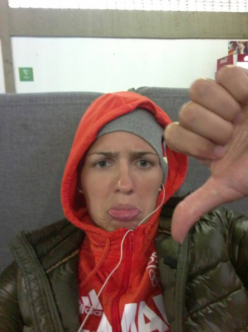 Lisa Schmidla nach der Verschiebung des olympischen...