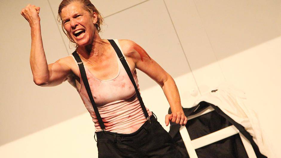 Friederike Bellstedt in der Rolle als Faust. Foto:...