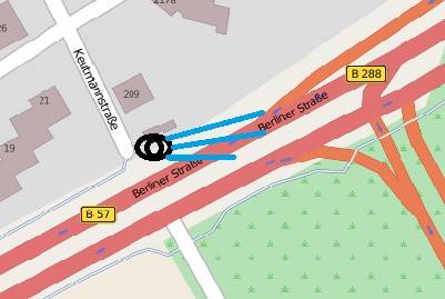 Berliner Straße: Neuer Blitzer hinter der A57-Abfahrt Krefeld-Zentrum