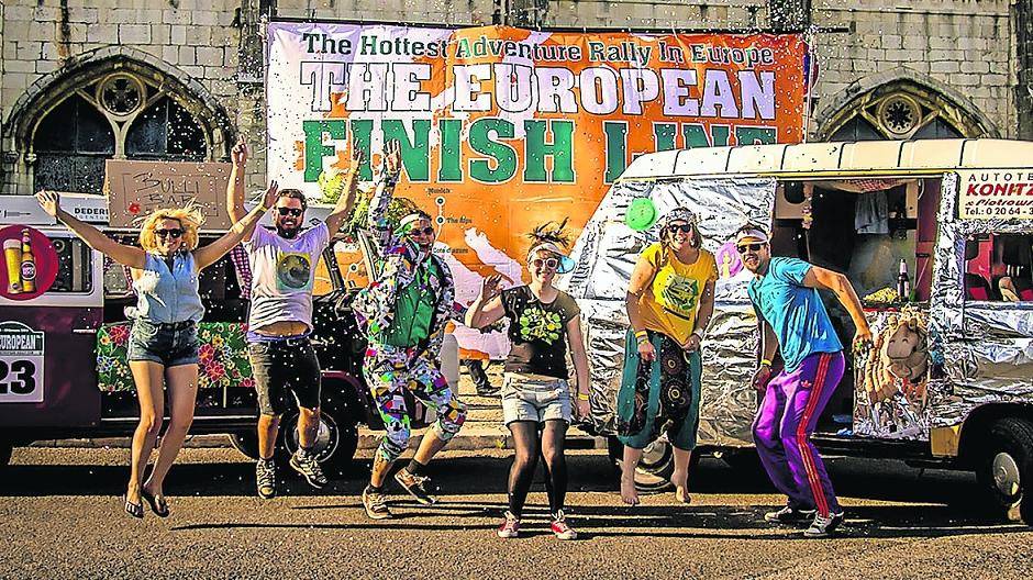 Endlich angekommen am Ziel in Lissabon. Dann wurde erstmal kräftig gefeiert.