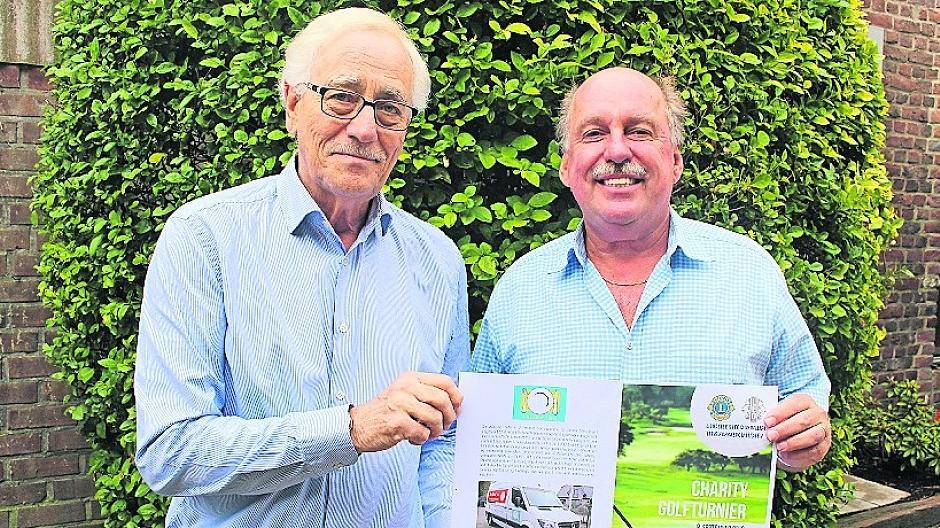 Peter Hasler und Dr. Wolfgang Nickels (u.a. Spielleiter) vom Lions Club Willich hoffen auf viele Teilnehmer bei dem Golfturnier.