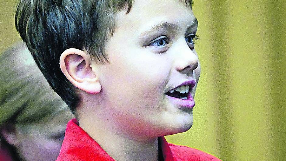  Mark Vargin (11), Knabensopran, Mitglied der Düsseldorfer Akademie für Chor und Musiktheater, wird im „Joshua“ den Engel singen. 