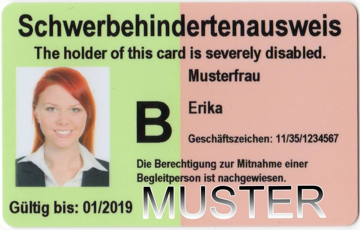  Dieser Parkausweis allein berechtigt nicht zur Nutzung eines Behinderten-Parkplatzes. 