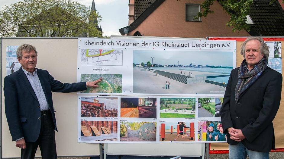 Die IG Uerdingen schlägt den Bau einer großen Bühne am Rheindeich...