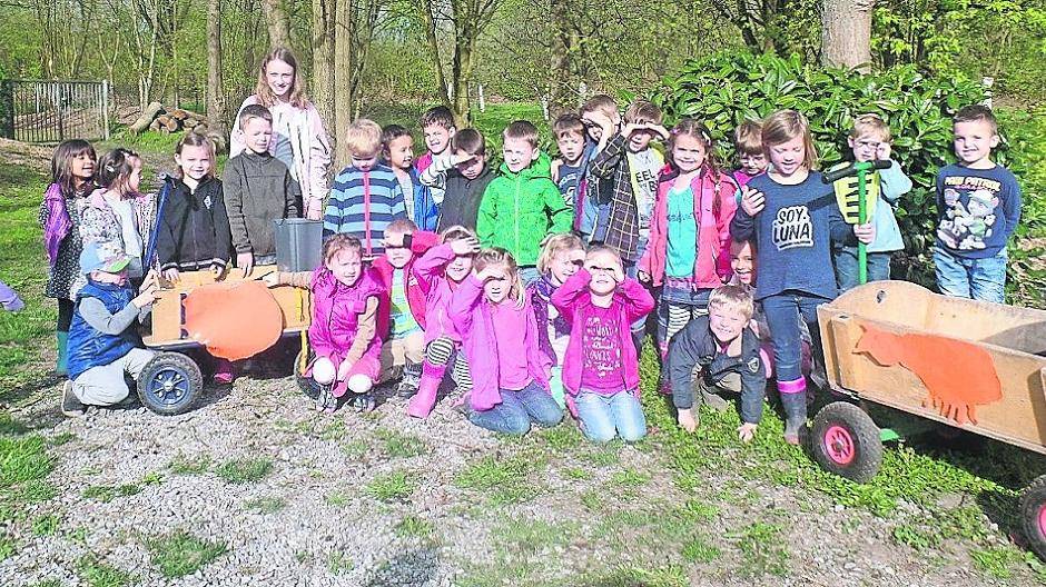 Die Kinder der Bethanien Kindertagesstätte haben mal so richtig aufgeräumt.