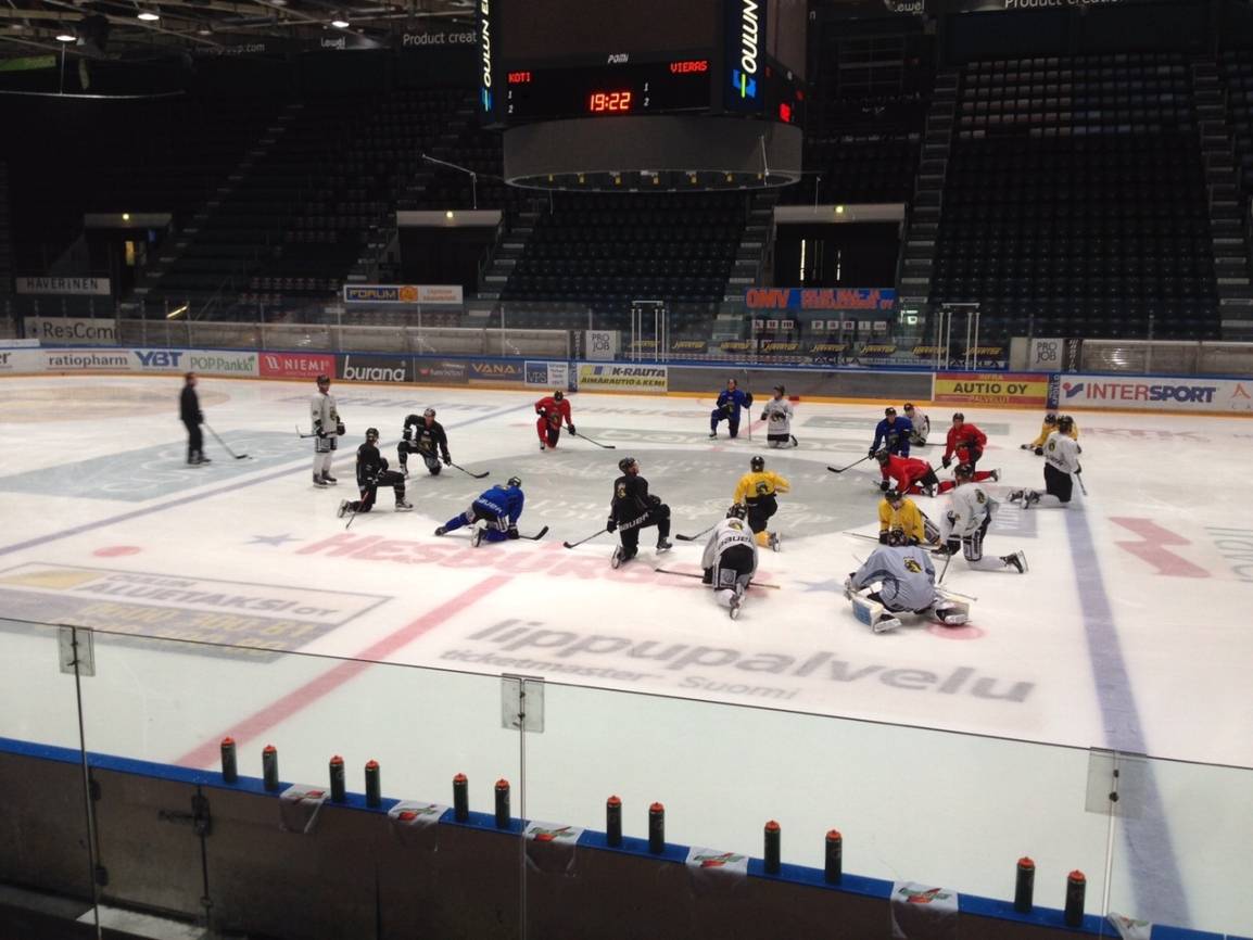  Aktuell trainieren die Pinguine in der Oulun Energia Areena. 