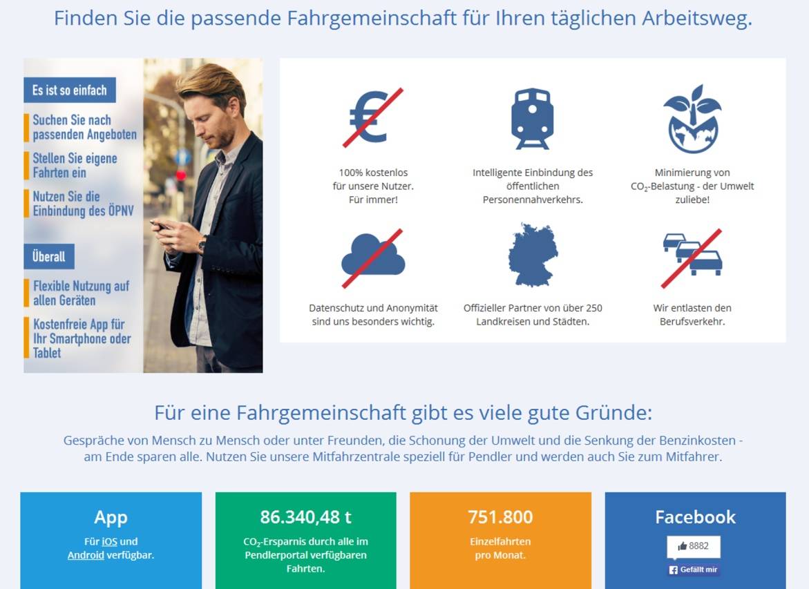 Pendlerportal: Online die passende Fahrgemeinschaft finden
