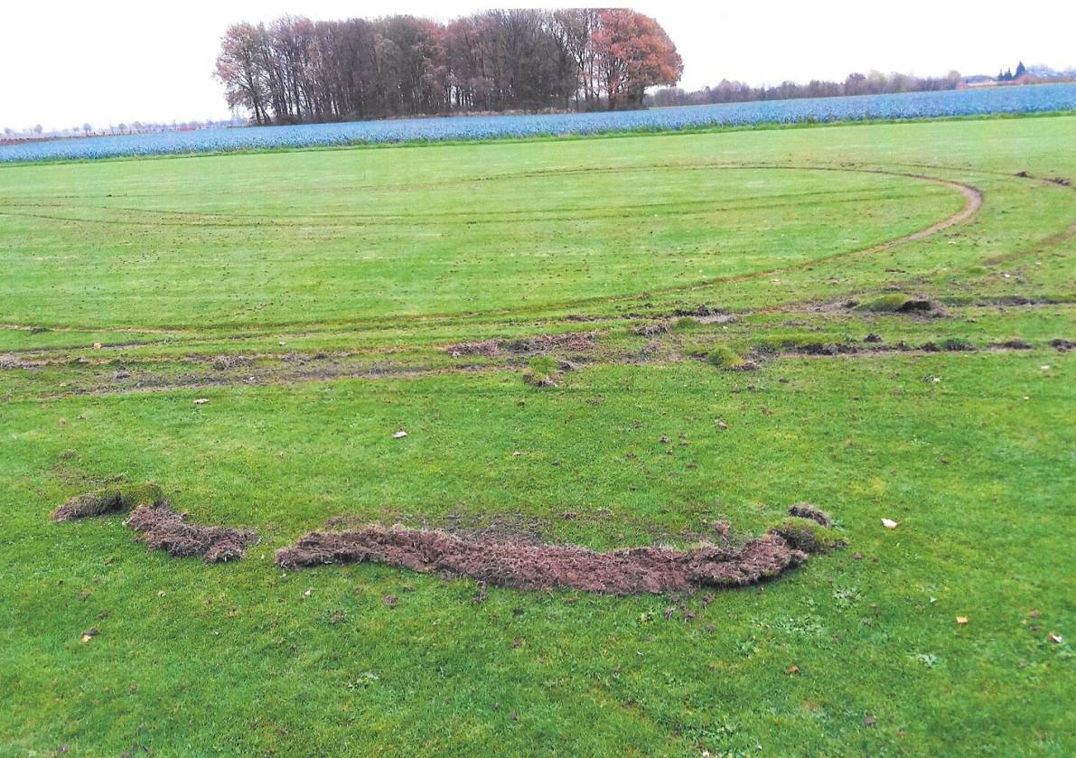  Verwüstungen auf dem Start- und Landeplatz des Mfc Grenzland. 