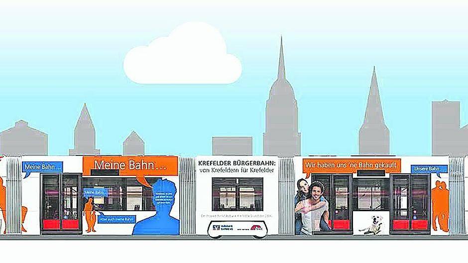 So soll die Bürgerbahn aussehen: An Stelle der Platzhalter kommen später Bilder von Bürgern, die sich an der Finanzierung der Bahn beteiligt haben.