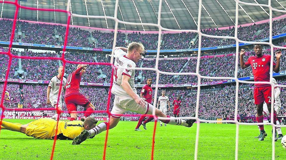  Arjen Robben trifft bei seinem Comeback gleich zum 1:0 seines FC Bayern über den 1. FC Köln. 