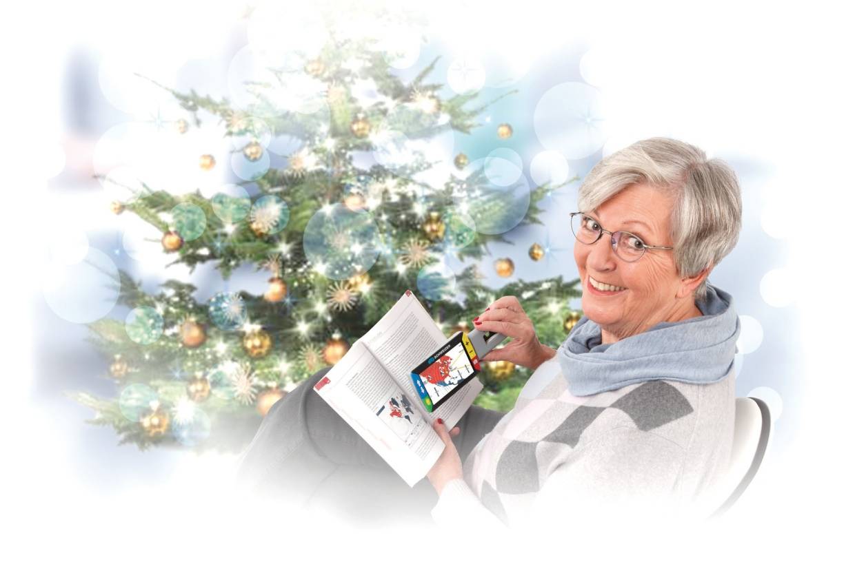  Mit der „eMag 43 HD“ schenkt man Menschen mit Sehproblemen neue Lesefreude und mehr Unabhängigkeit zu Weihnachten. 