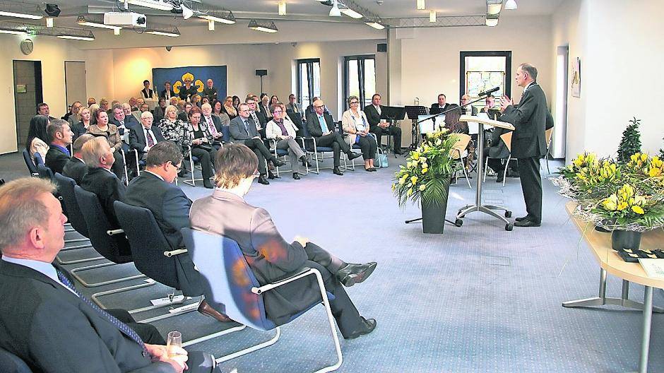  Der Stadt Nettetal hatte zum Neujahrsempfang in den Ratssaal eingeladen. Unter den Gästen war auch der Rochlitzer Oberbürgermeister Frank Dehne und richtete einige Worte ans Publikum.  