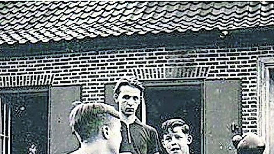 Klaus Trüb (im Vordergrund) beim Boxkampf.