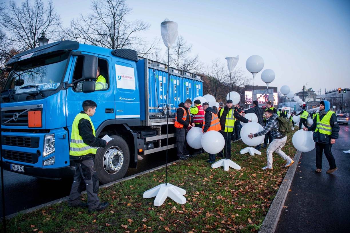  Aufbau der Ballonstrecke 