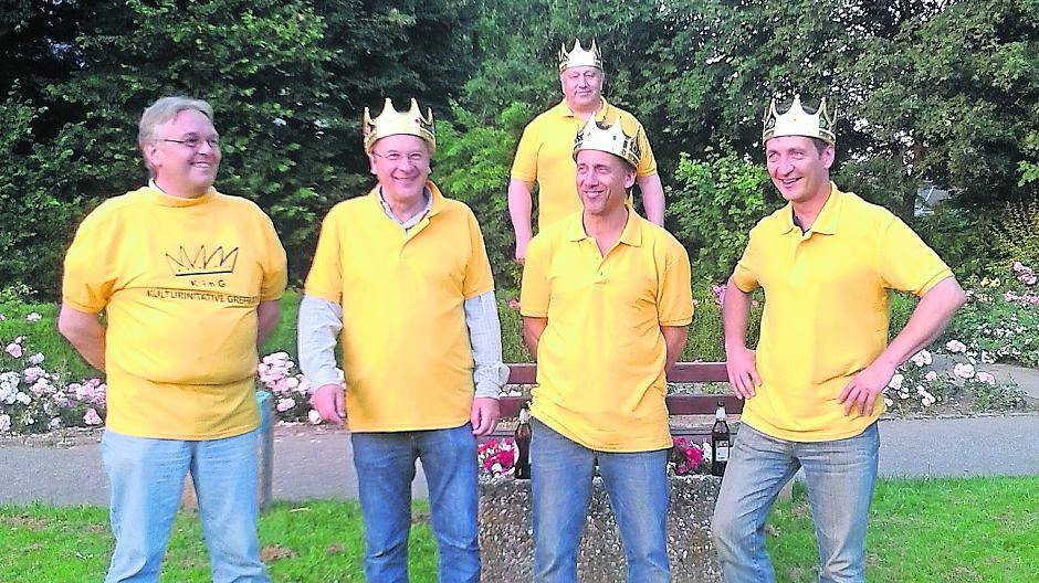  Die Organisatoren von der Initiative KinG freuen sich schon wie die Könige auf die Neuauflage: Matthias Krause, Karl Groß, Markus Türk, Armin Hoefels (von links). Erhöht in der Mitte Bürgermeister Manfred Lommetz. 
