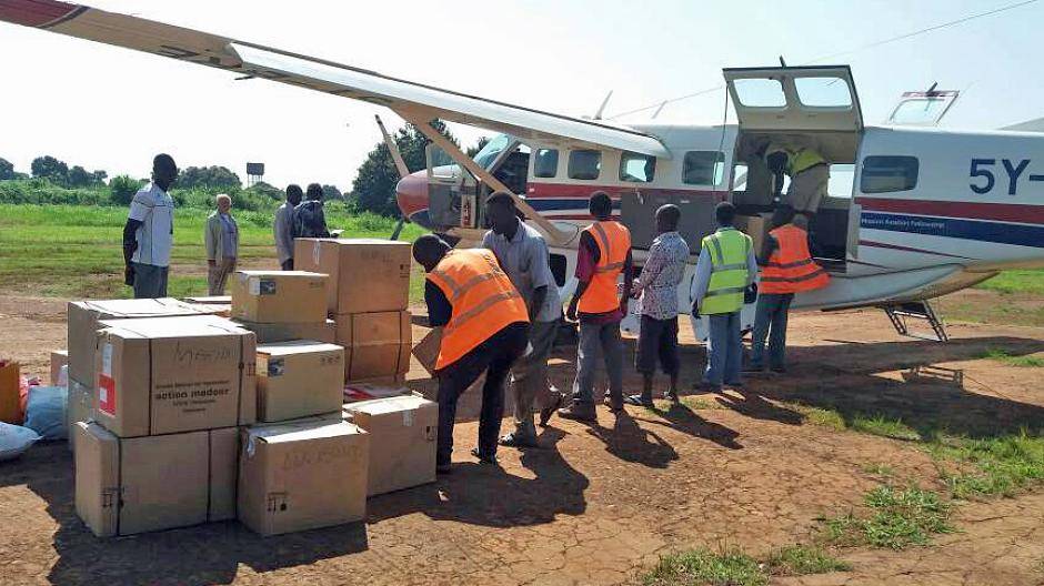 Medikamente von action medeor im Südsudan angekommen