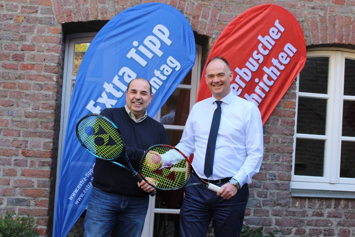  Veranstalter Marc Raffel (r.) und Bernd Arnolds (Report Anzeigenblatt). 