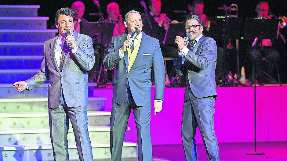 Stephen Triffitt, George Daniel Long und Mark Adams schlüpfen für einen Abend in die Rollen von Frank Sinatra, Dean Martin und Sammy Davis Jr.