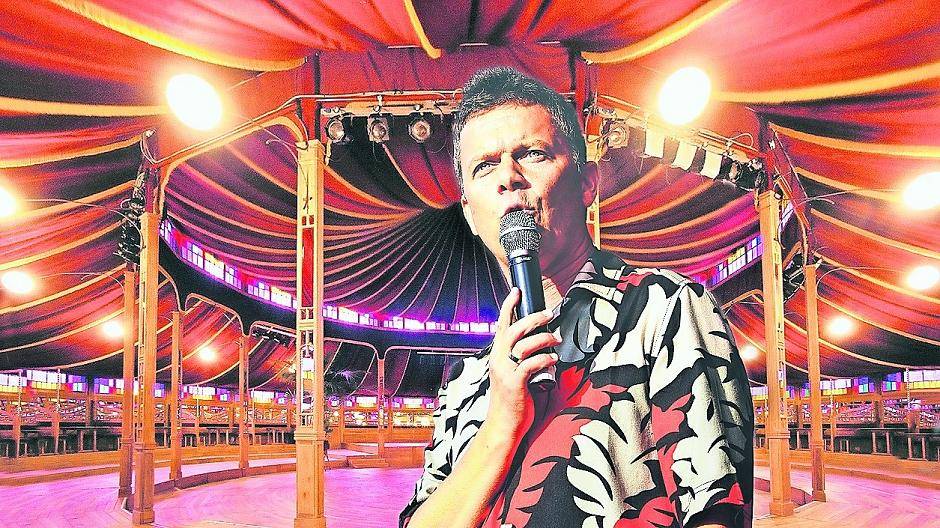 Die exklusive Heimat von Christian Papes neuem Projekt: Ein edles Spiegelzelt wird für Zirkus-Atmosphäre sorgen.