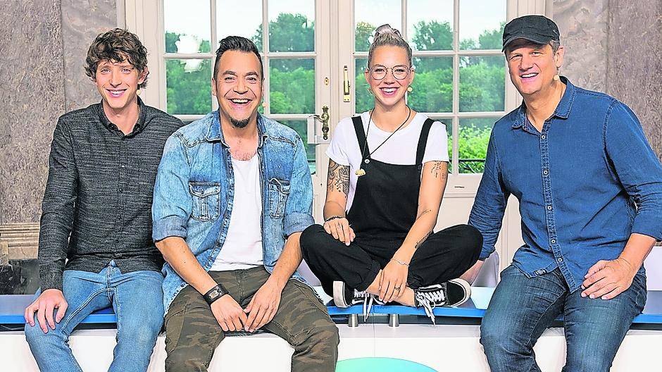  „Dein Song“ Jury 2018: Ole Specht, Laith Al-Deen, Stefanie Heinzmann und Martin Haas (v.l.). 