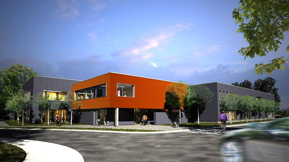 Guter Überblick: Vom Siloturm auf dem Baubetriebshof lässt sich die Baustelle gut überschauen.