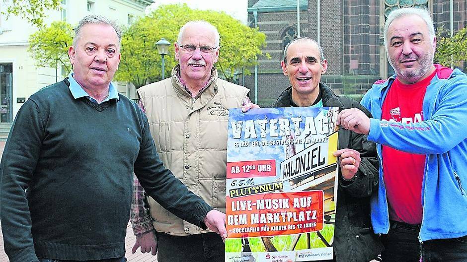 Vatertag ist auf dem Markt was los