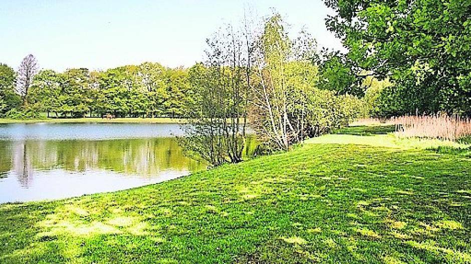  Der Liegeplatz mit Blick auf den Quellensee. 