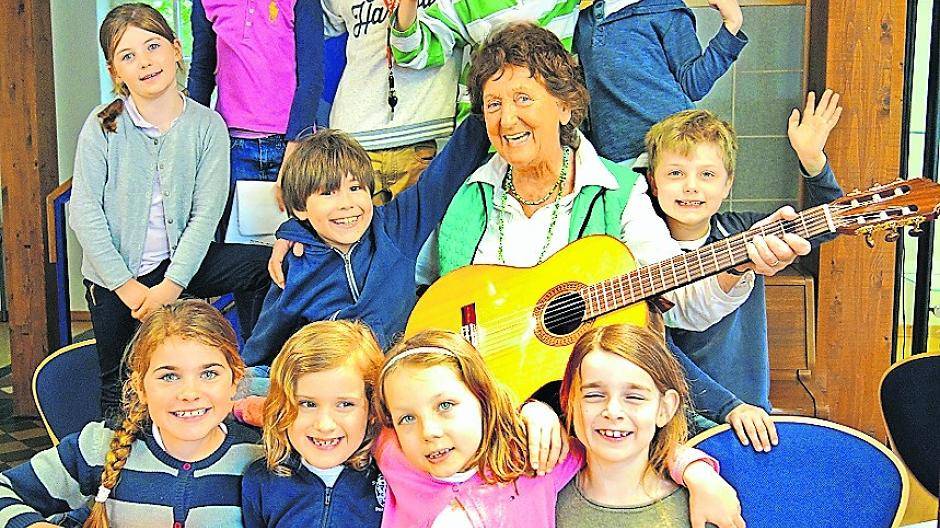  Viel Spaß hatte Monika Hantschel mit ihren kleinen Lese-Löwen  