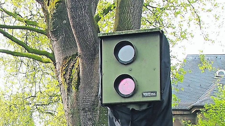 Eine außergewöhnliche Radarfalle von Garvin Dickhof; zu sehen war sie 2014 in Mönchengladbach.