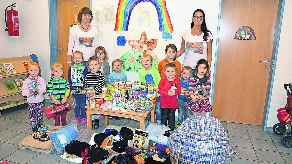 Die Kinder der Kita Villa Regenbogen haben eine tolle Sammelaktion auf die Beine gestellt.