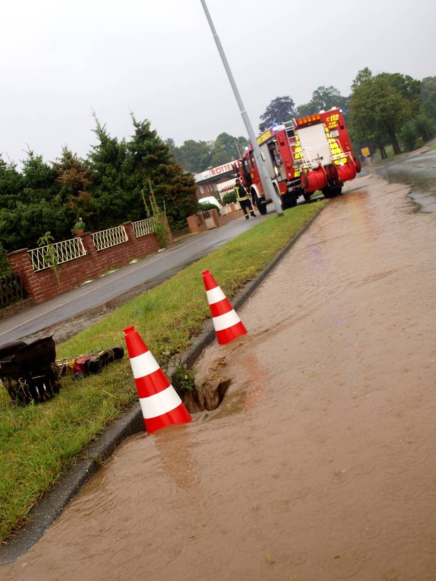 Überflutungen in Schwalmtal.