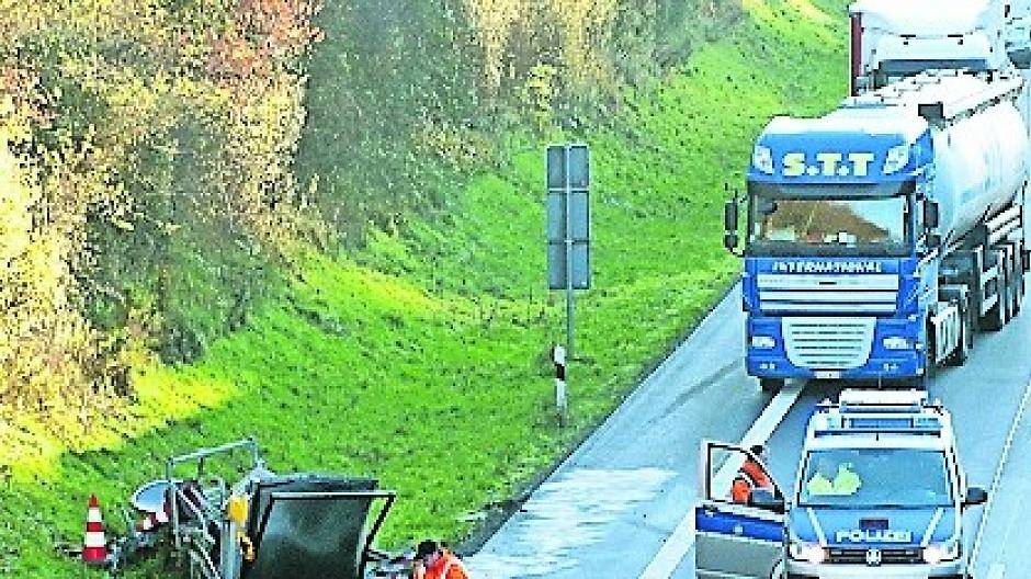 Am Dienstagmorgen gab es einen Unfall auf der A52.