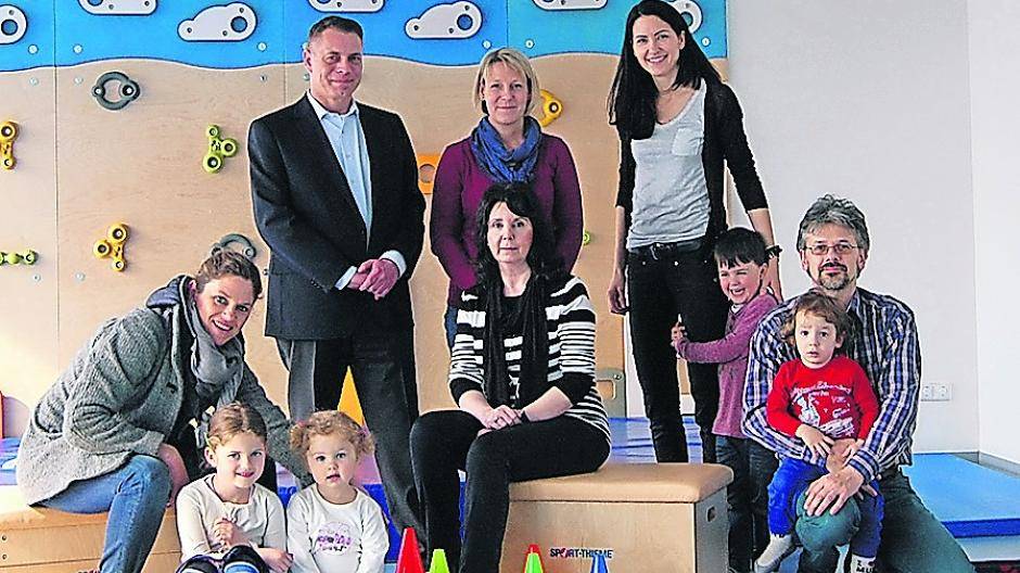  Da haben die Kinder gute Laune: Für 1000 Euro gab’s jetzt Ausstattung im Bewegungsraum in der Kita Schatzinsel. 