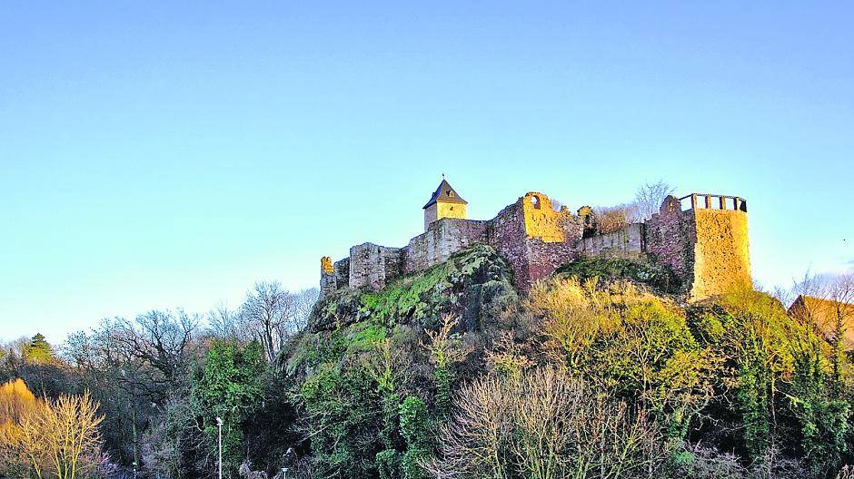Ein Blick auf die Burg Giebichenstein.