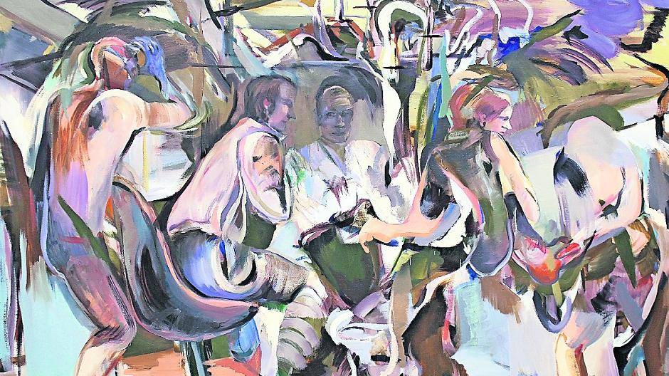 Das Bild „Pokerrunde“ von der Künstlerin Alex Woyde.